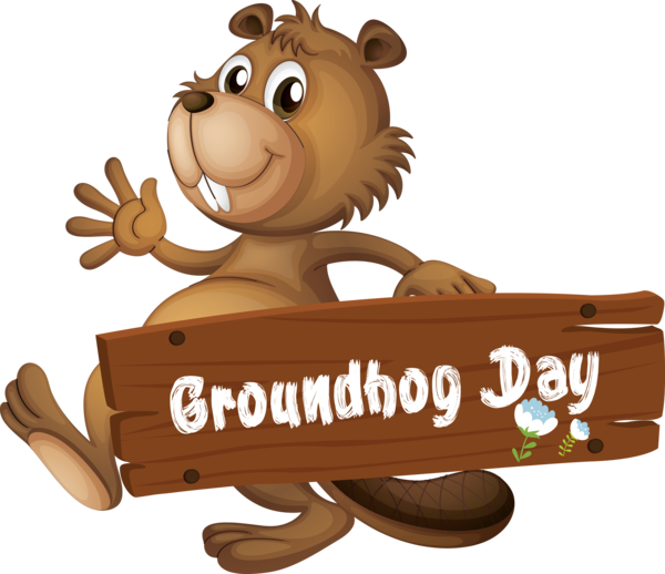 Transparent Groundhog Day Cartoon Beaver Logo for Groundhog for Groundhog Day