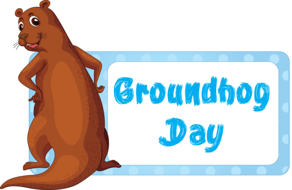 Transparent Groundhog Day Cartoon Animal figure for Groundhog for Groundhog Day