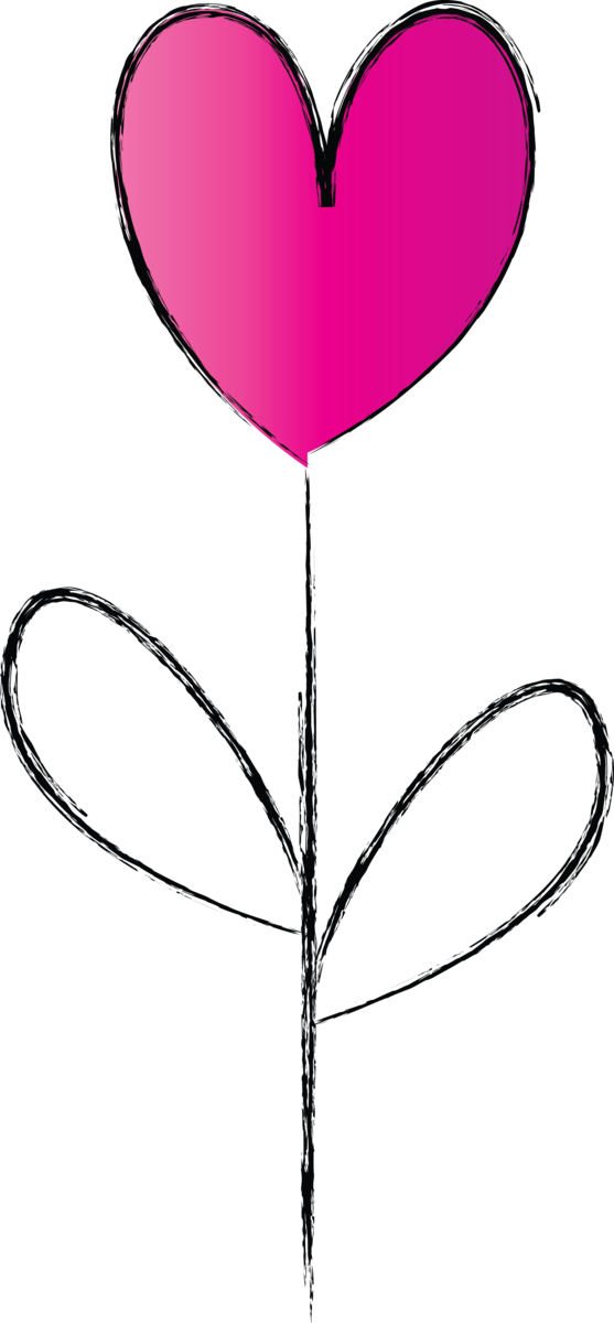 Transparent Valentine's Day Pink Line Balloon for Small Heart for Valentines Day