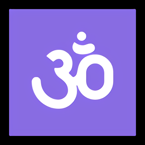 Transparent Diwali Violet Purple Text for Om Symbol for Diwali