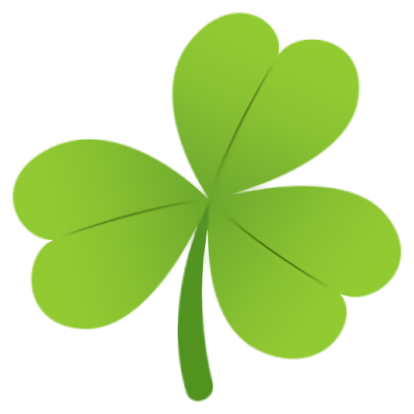 Transparent St. Patrick's Day Leaf Green Plant for Saint Patrick for St Patricks Day