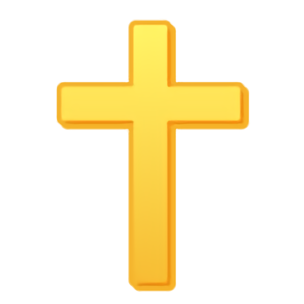 Transparent Easter Religious item Cross Yellow for Easter Day for Easter
