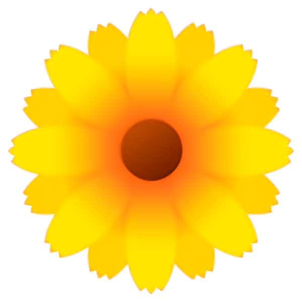 Transparent Easter Yellow Sunflower Flower for Easter Day for Easter