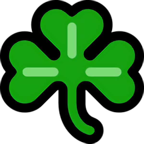 Transparent St. Patrick's Day Green Symbol Shamrock for Saint Patrick for St Patricks Day