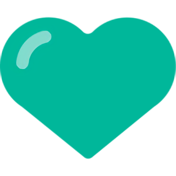 Transparent St. Patrick's Day Green Heart Aqua for Saint Patrick for St Patricks Day