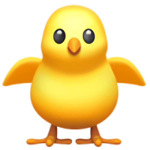 Transparent Easter Yellow Cartoon Bird for Easter Day for Easter