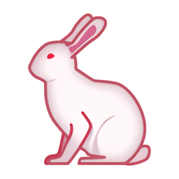 Transparent Easter Rabbit Rabbits and Hares Animal figure for Easter Day for Easter