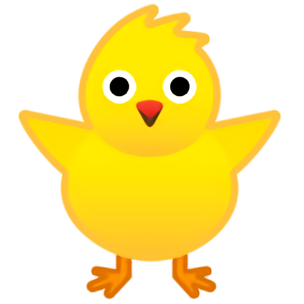Transparent Easter Cartoon Yellow Bird for Easter Day for Easter