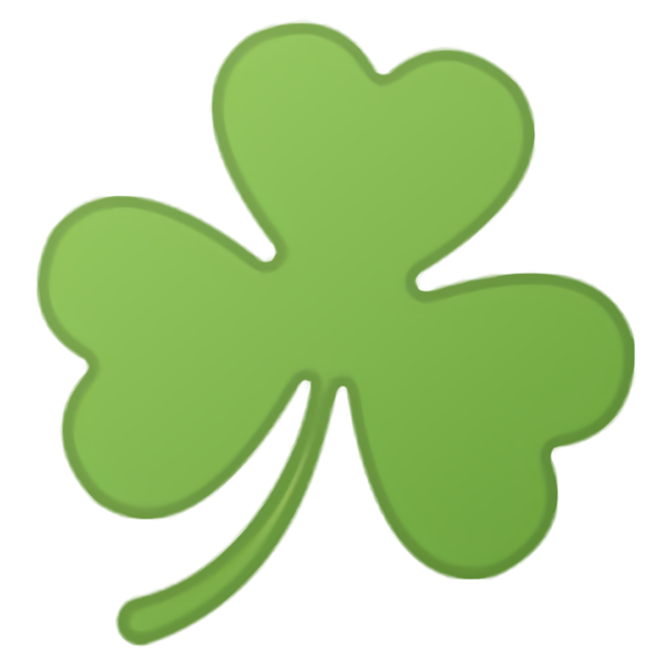 Transparent St. Patrick's Day Green Leaf Shamrock for Saint Patrick for St Patricks Day