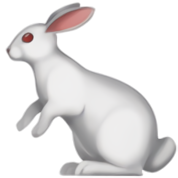 Transparent Easter Rabbit Rabbits and Hares Animal figure for Easter Day for Easter