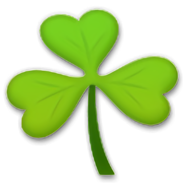 Transparent St. Patrick's Day Green Leaf Shamrock for Saint Patrick for St Patricks Day
