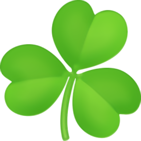 Transparent St. Patrick's Day Green Leaf Symbol for Saint Patrick for St Patricks Day