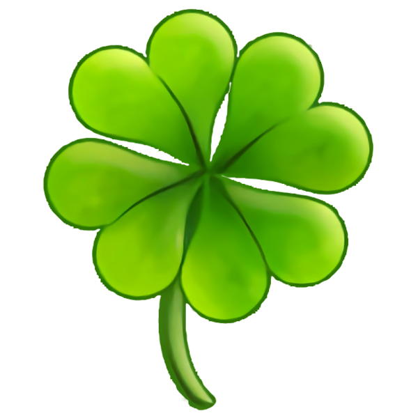 Transparent St. Patrick's Day Green Leaf Plant for Saint Patrick for St Patricks Day