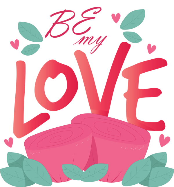 Transparent Valentine's Day Pink Font Text for Valentines for Valentines Day