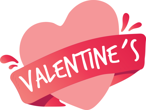 Transparent Valentine's Day Text Heart Love for Valentines for Valentines Day