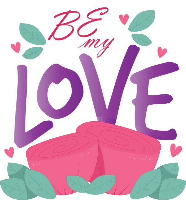 Transparent Valentine's Day Font Pink Plant for Valentines for Valentines Day