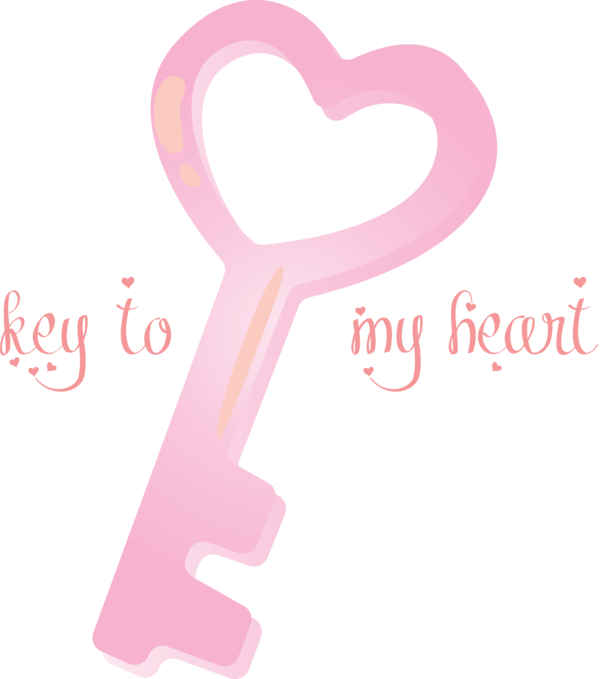 Transparent Valentine's Day Pink Heart Text for Valentines for Valentines Day