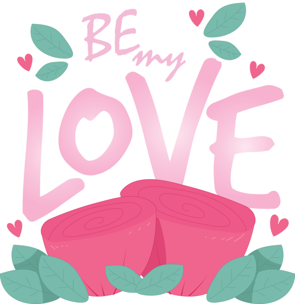 Transparent Valentine's Day Pink Font Plant for Valentines for Valentines Day