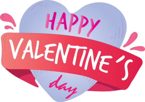 Transparent Valentine's Day Text Heart Love for Valentines for Valentines Day