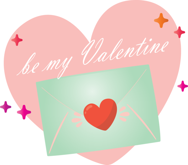 Transparent Valentine's Day Heart Pink Love for Valentines Day Envelope for Valentines Day
