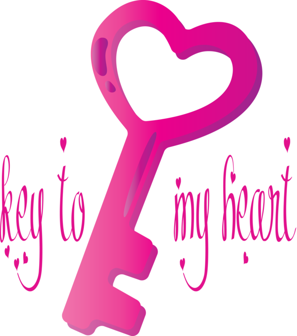 Transparent Valentine's Day Text Pink Heart for Valentines for Valentines Day