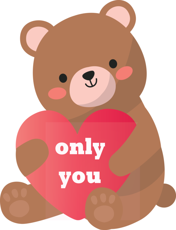 Transparent Valentine's Day Teddy bear Bear Cartoon for Teddy Bear for Valentines Day