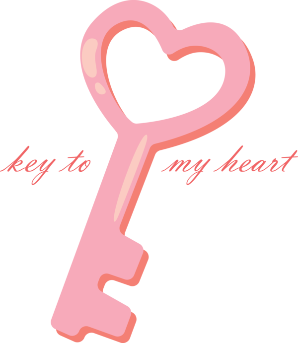 Transparent Valentine's Day Heart Text Pink for Valentines for Valentines Day