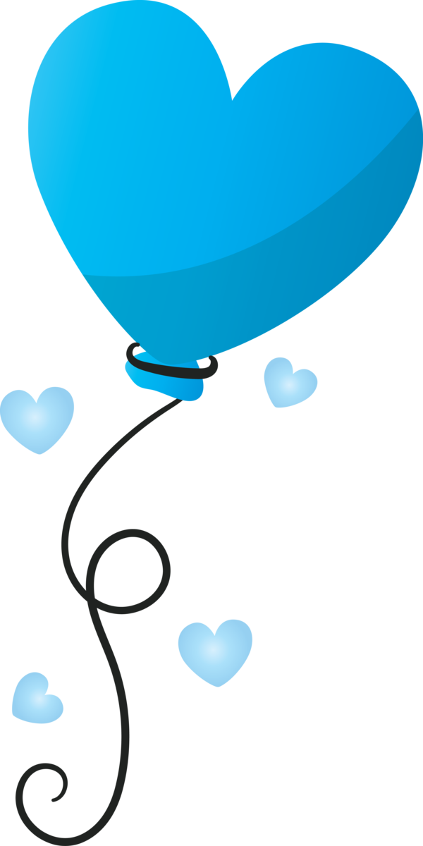 Transparent Valentine's Day Blue Balloon Turquoise for Valentine Heart for Valentines Day