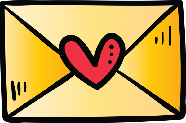 Transparent Valentine's Day Line Icon Line art for Valentines Day Envelope for Valentines Day