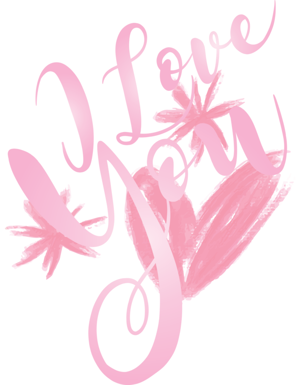 Transparent Valentine's Day Pink Font Design for Valentines for Valentines Day