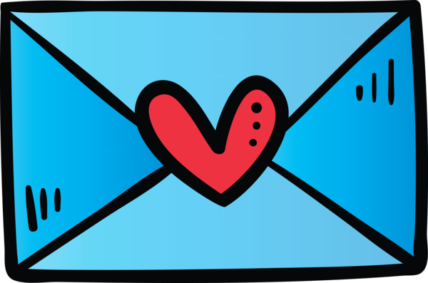 Transparent Valentine's Day Line Line art Icon for Valentines Day Envelope for Valentines Day