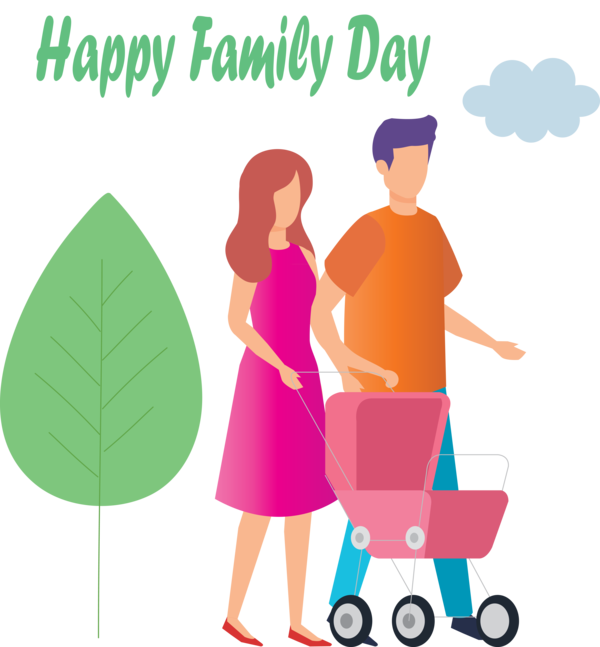 Transparent Family Day Sharing Line Fun for Happy Family Day for Family Day