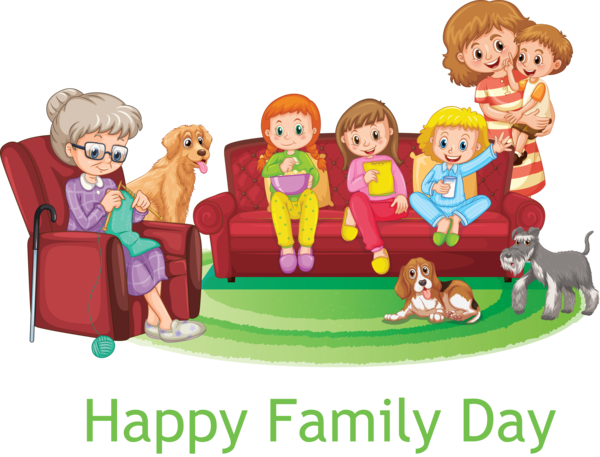 Transparent Family Day Cartoon Sharing Family pictures for Happy Family Day for Family Day