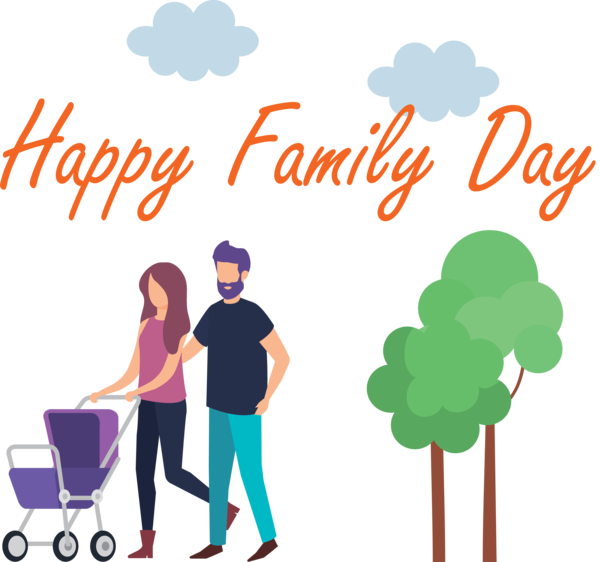 Transparent Family Day Line Sharing Font for Happy Family Day for Family Day