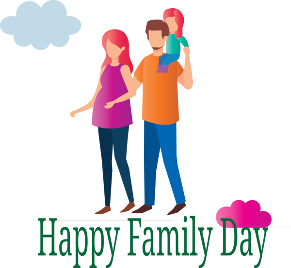 Transparent Family Day Text Friendship Interaction for Happy Family Day for Family Day