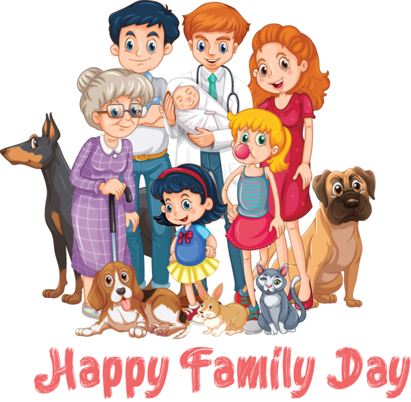 Transparent Family Day Cartoon Sharing Family pictures for Happy Family Day for Family Day
