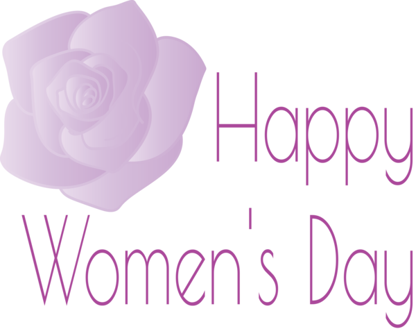 Transparent Women's Day Purple Text Violet for International Women's Day for Womens Day