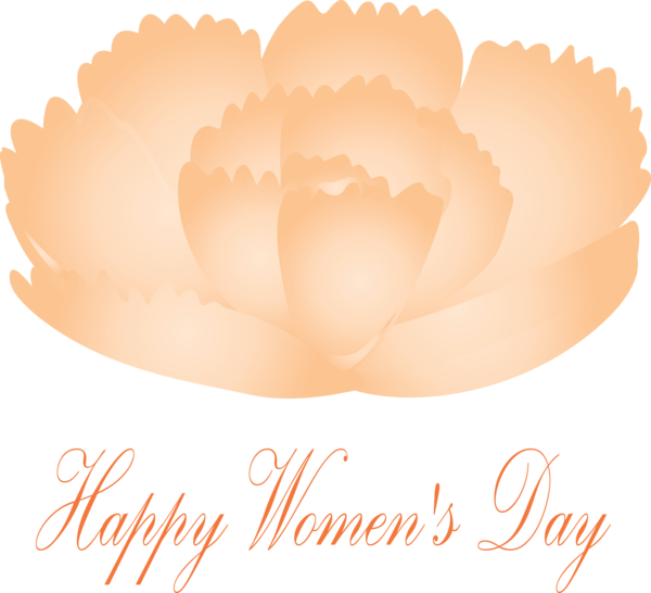 Transparent Women's Day Text Logo Plant for International Women's Day for Womens Day