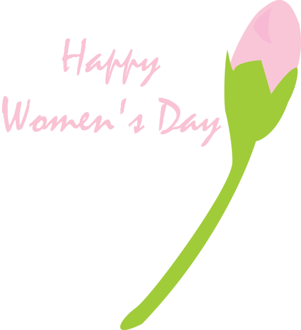 Transparent Women's Day Leaf Font Logo for International Women's Day for Womens Day