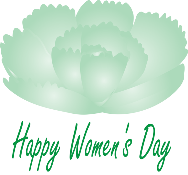 Transparent Women's Day Green Text Logo for International Women's Day for Womens Day