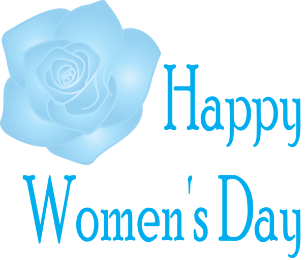 Transparent Women's Day Blue rose Rose Blue for International Women's Day for Womens Day
