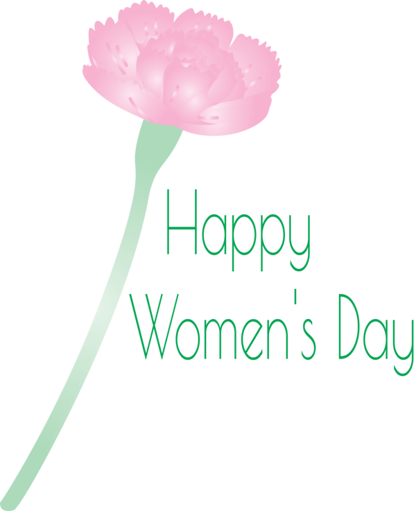 Transparent Women's Day Pink Logo Text for International Women's Day for Womens Day