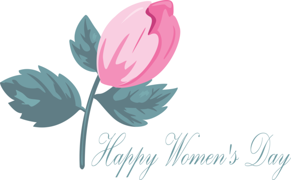 Transparent Women's Day Flower Leaf Plant for International Women's Day for Womens Day
