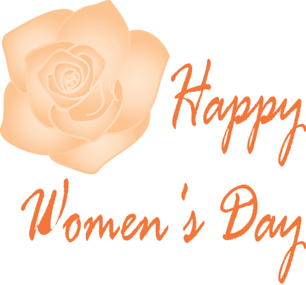 Transparent Women's Day Text Font Orange for International Women's Day for Womens Day