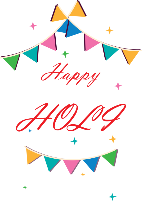 Transparent Holi Text Line Font for Happy Holi for Holi