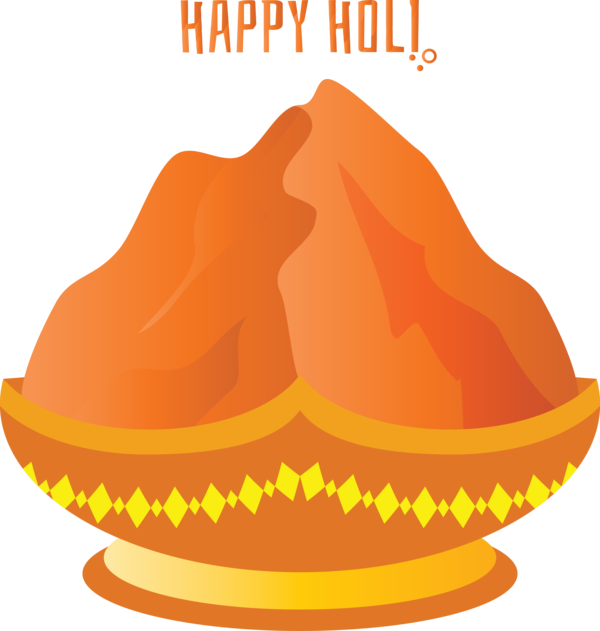 Transparent Holi Orange Yellow Volcano for Happy Holi for Holi