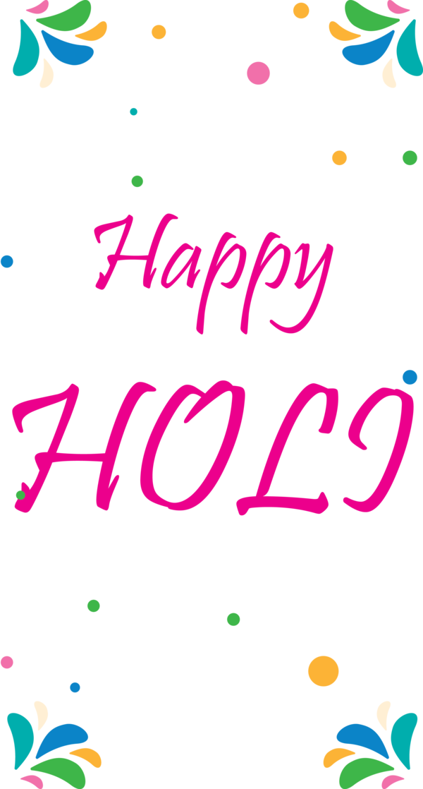 Transparent Holi Text Font Pink for Happy Holi for Holi