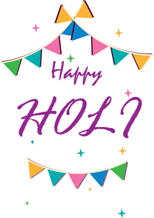 Transparent Holi Text Font Line for Happy Holi for Holi