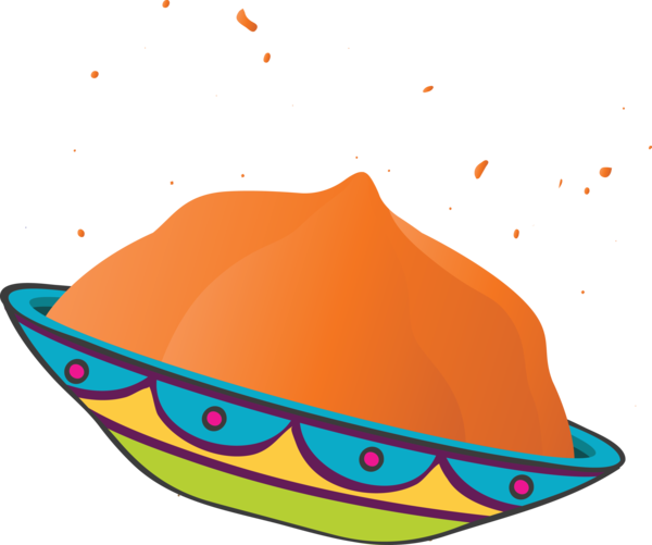 Transparent Holi Orange Line Headgear for Happy Holi for Holi