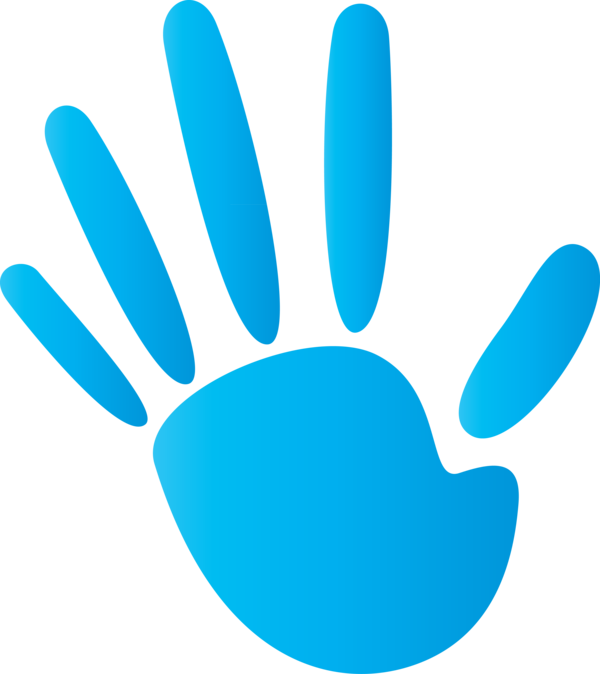 Transparent Holi Turquoise Hand Finger for Happy Holi for Holi
